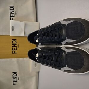 Fendi Men's Black and Gray Sneakers